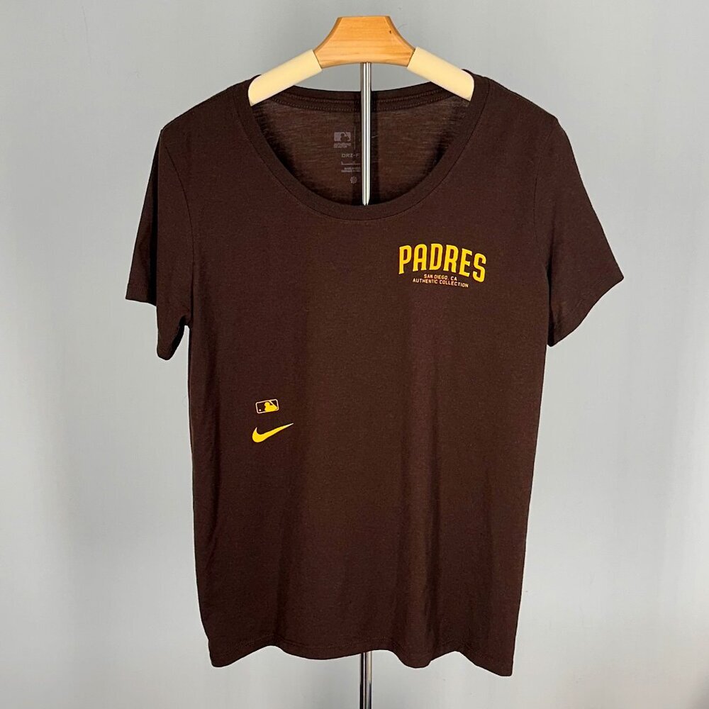 Nike Dri Fit San Diego Padres Short Sleeve Shirt | Women's L | Authentic Collect